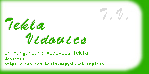 tekla vidovics business card
